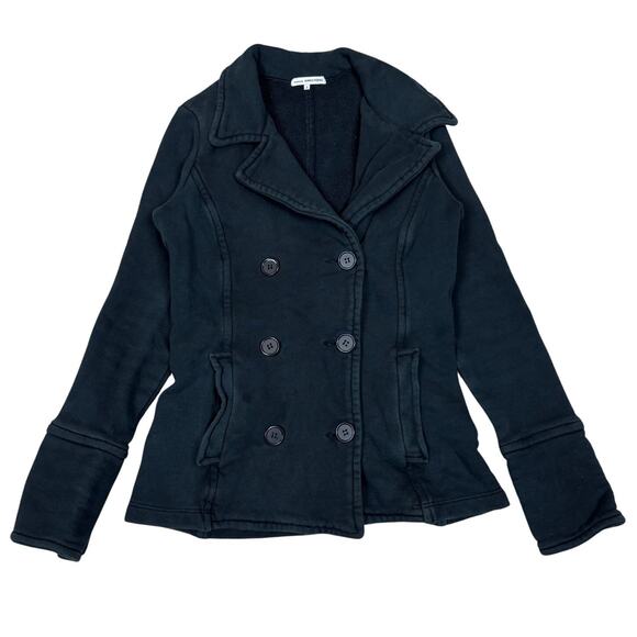 Standard James Perse Double Breasted Cotton Pea Coat Jacket Women's 1 Small - Picture 1 of 10